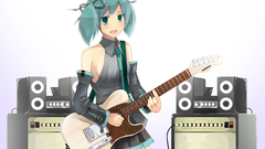 Guitar hatsune miku thighhighs