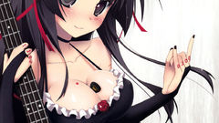 Guitars anime girls akiyama mio k - on boobs
