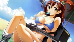 Guitars anime girls soft shading