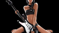 Guitars Simple Background black