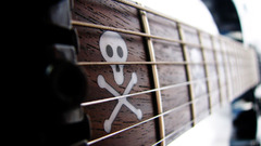 Guitars skull and crossbones