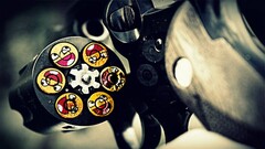 gun Awesome Face ammunition digital art Revolver smiley weapon