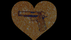 Gun in heart love