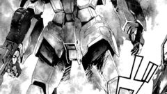 Gundam mech mecha grayscale