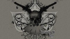 Guns abstract skulls grayscale