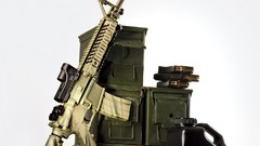 Guns ammunition ar-15 telescoping stock red dot sight