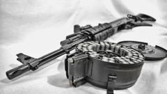 Guns ammunition beds machine gun AK