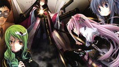Guns ammunition masks pink hair long hair chainsaw braids green 
