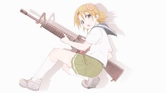 Guns Anime anime girls M16 Upotte!! Ichiroku (M16A4)