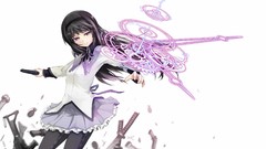 Guns Anime anime girls mahou shoujo madoka magica akemi homura 