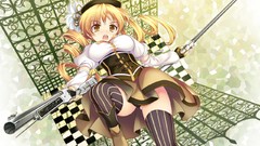 Guns Anime anime girls mahou shoujo madoka magica tomoe mami 