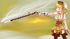Guns Anime anime girls mahou shoujo madoka magica tomoe mami 