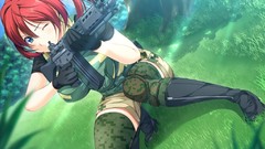 Guns Anime anime girls Rifles girls with guns soft shading