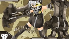 Guns Anime anime girls strength black rock shooter