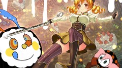 Guns Anime artist anime girls mahou shoujo madoka magica yellow 