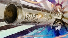 Guns Anime blondes skirts anime girls mahou shoujo madoka 