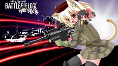 Guns Anime Chibi anime girls battlefield battlefield 3 touhou 