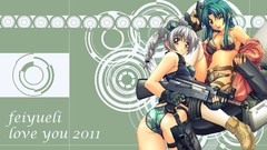 Guns Anime Full Metal Panic! anime girls wink chidori kaname 