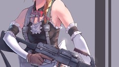 Guns anime girls maids touhou alice margatroid