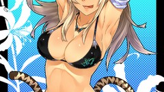 Guns anime girls nekomimi animal ears tails cleavage bikini 