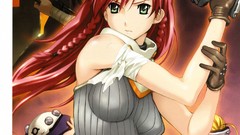 Guns Anime red eyes blondes pink hair anime girls blue eyes 