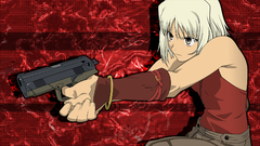 Guns Anime white hair