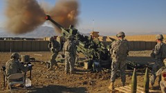 Guns Army soldiers military artillery howitzer papasan chair