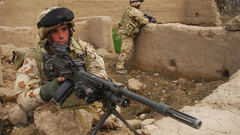 Guns Army troops Australian