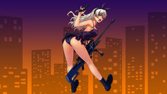 Guns ass anime girls