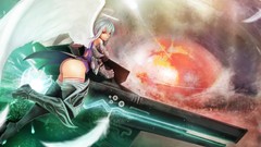 Guns ass wings feathers Anime tears red eyes anime girls