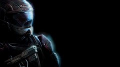 Guns black background halo artwork digital art Halo ODST