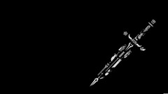 Guns black background Knives mine Swords bombs Rifles artwork