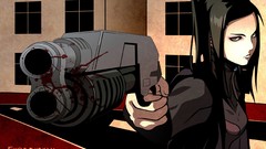 Guns blood Anime anime girls ergo proxy black hair re-l mayer 