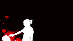 Guns blood silhouette couple