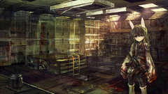 Guns blue eyes weapons