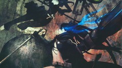 Guns chains skulls blue eyes scythe green eyes black rock 