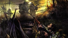 Guns Chernobyl barbed wire video games S.T.A.L.K.E.R.