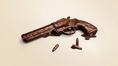 Guns chocolate ammunition artwork digital art