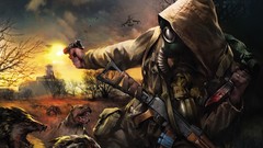 Guns Dogs Helicopters Knives hind gas masks video games 