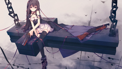 Guns dress stockings anime