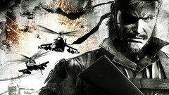 Guns explosions Helicopters beard coat bandana metal gear solid 