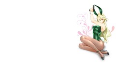 Guns glasses white background armpits green eyes pantyhose 