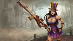 Guns hats cleavage League of Legends