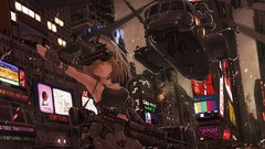 Guns Helicopters weapons anime