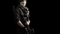 Guns masks Anonymous Guy Fawkes P90