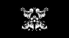 Guns military skulls artistic ink blot