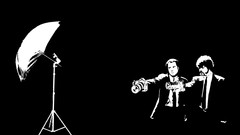 Guns Photographers Umbrellas photographer Pulp Fiction posters 