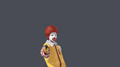 Guns ronald mcdonald Simple