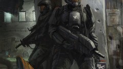 Guns science fiction halo concept art artwork digital art video 