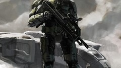 Guns science fiction halo concept art Chief artwork video games 